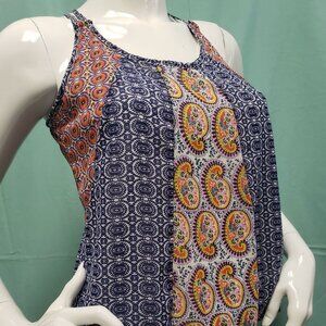 Shrinking Violet strappy racer back multi-color tank top Size Small